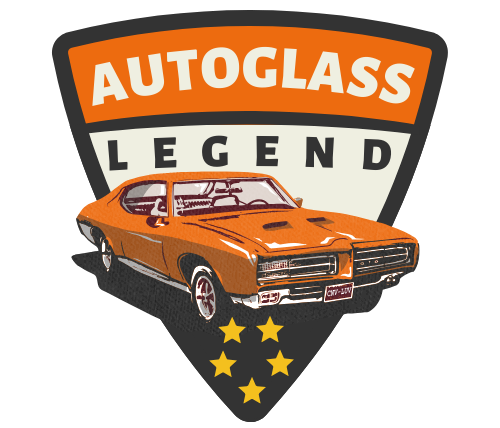 Autoglass Legend logo featuring a vintage orange car - v3