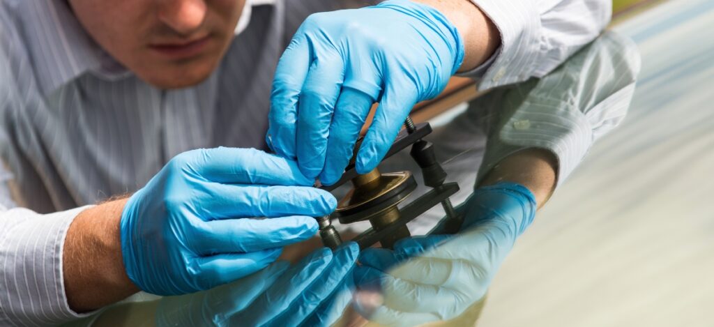 Windshield Chip Repair Mississauga - Technician Using Precision Tools