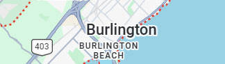 mini map of Burlington