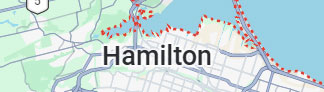 mini map of Hamilton